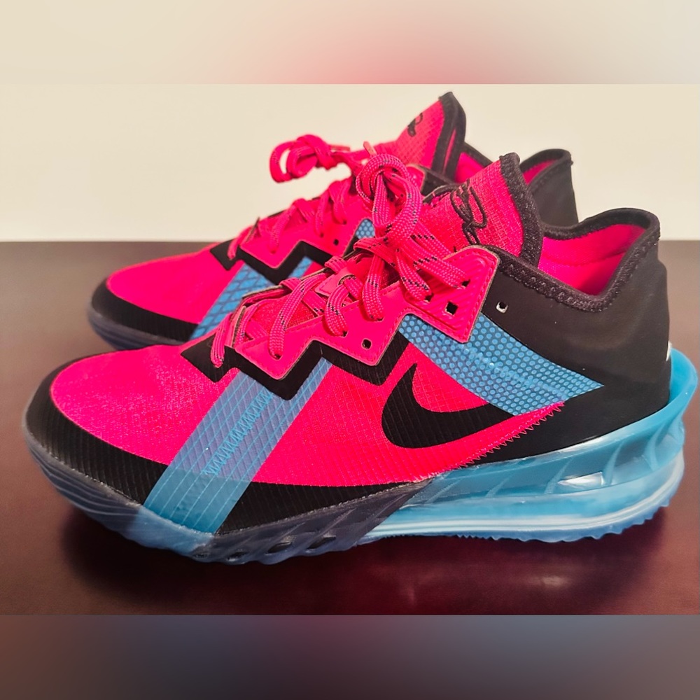 Nike LeBron 18 Low “Fireberry” also called “Neon Nights” Size 9.5
